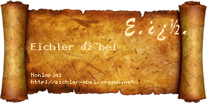 Eichler Ábel névjegykártya